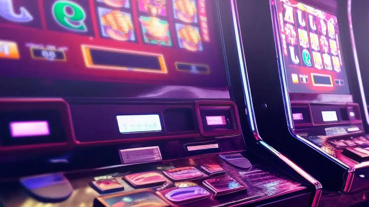 This image illustrates a modern casino gaming environment, highlighting colorful slot machines and interactive gaming terminals in a vibrant, technology-driven atmosphere.